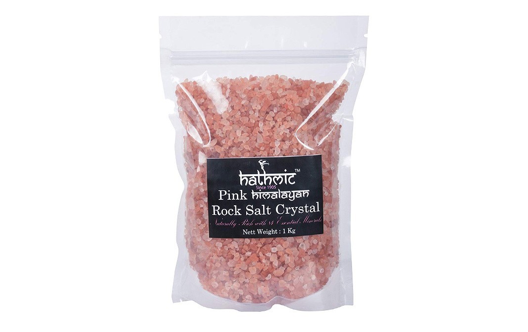Hathmic Pink Himalayan Rock Salt Crystal   Pack  1 kilogram